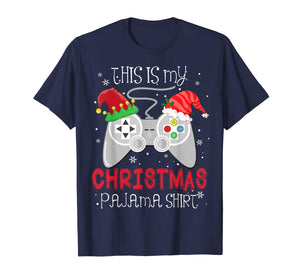 This Is My Christmas Pajama Gamer Video Game Lover Santa Hat T-Shirt