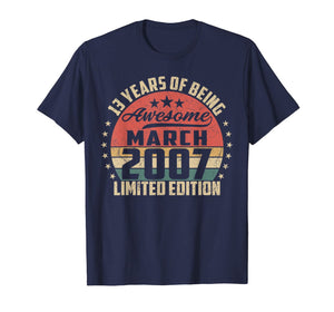 Vintage March 2007 13 Year Old Bday Gifts 13th Birthday TShirt900618