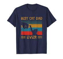 Load image into Gallery viewer, Mens Vintage Best Cat Dad Ever Bump Cat Lover Gifts T-Shirt-181039
