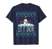 Load image into Gallery viewer, Cocaine Snowman let it snow funny christmas ugly sweater T-Shirt-1764388
