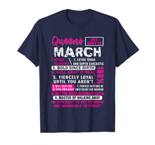 Load image into Gallery viewer, Queens Are Born In March Gifts 10 Facts Funny Birthday T-Shirt-85546
