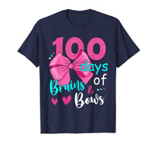 Load image into Gallery viewer, 100 Days Of Brains Bows 100th Day Of School Gifts Kids Girls T-Shirt-4050266
