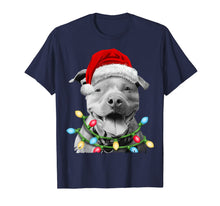 Load image into Gallery viewer, Funny shirts V-neck Tank top Hoodie sweatshirt usa uk au ca gifts for Pit Bull Santa Christmas Tree Lights Xmas Gifts Boys Kids T-Shirt 845078
