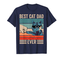 Load image into Gallery viewer, Vintage Best Cat Dad Ever Bump Fist father&#39;s day Gifts T-Shirt-339323
