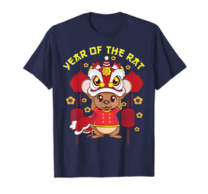 Year Of The Rat Shirt Chinese New Year 2020 Lion Dance T-Shirt-508731