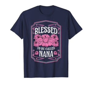 Blessed To Be Called Nana Cute Floral Christmas Gifts T-Shirt-1859848
