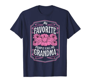 My Favorite People Call Me Grandma Floral Christmas Gifts T-Shirt-2039672