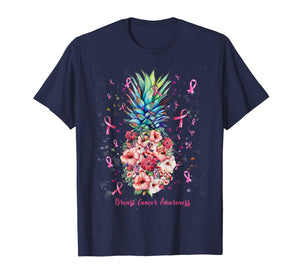 Pineapple BREAST CANCER AWARENESS Yellow Ribbon T-Shirt