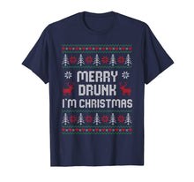 Load image into Gallery viewer, Funny Xmas Drinking Ugly Sweater - Merry Drunk I&#39;m Christmas T-Shirt-3207991
