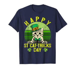 St Patricks Day Gifts Happy St Cat Tricks Day Cat Leprechaun TShirt856347