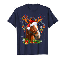 Load image into Gallery viewer, Funny shirts V-neck Tank top Hoodie sweatshirt usa uk au ca gifts for Horse Christmas Reindeer Lights Funny Horse Xmas Gift T-Shirt 262327
