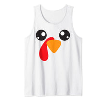 Load image into Gallery viewer, Turkey Face Funny Thanksgiving Day Costume Boys Girls Adults Tank Top
