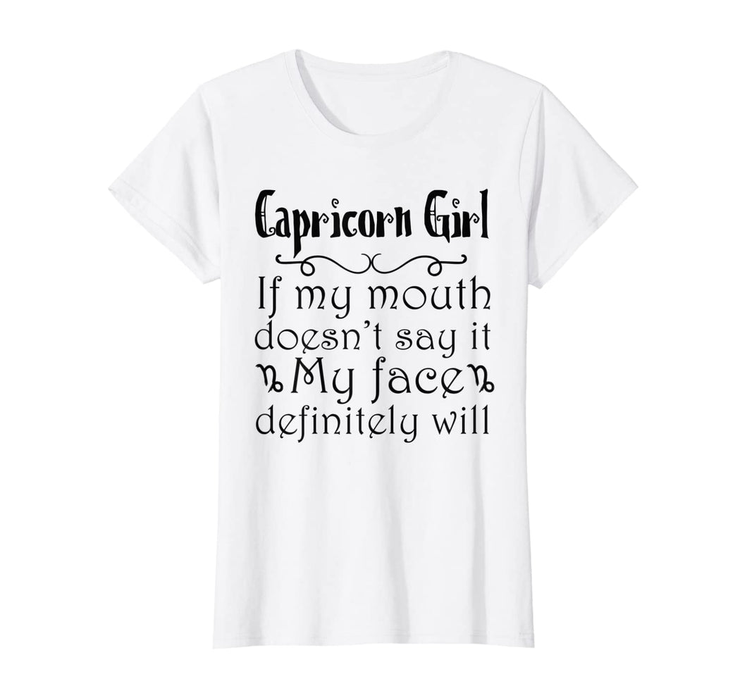 Funny shirts V-neck Tank top Hoodie sweatshirt usa uk au ca gifts for Womens December January AF Capricorn girl If my mouth doesn't say T-Shirt 1322625