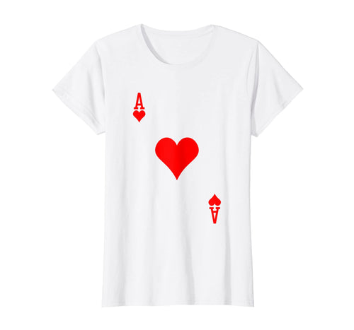 Funny shirts V-neck Tank top Hoodie sweatshirt usa uk au ca gifts for Ace of Hearts Costume Tshirt Halloween Deck of Cards 905312