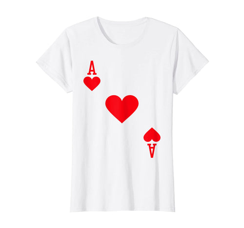 Funny shirts V-neck Tank top Hoodie sweatshirt usa uk au ca gifts for Ace of Hearts Costume T-Shirt Halloween Deck of Cards 1384310