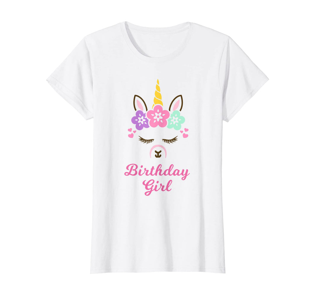 Funny shirts V-neck Tank top Hoodie sweatshirt usa uk au ca gifts for Llamacorn - Llama Birthday Girl Shirt 1091197