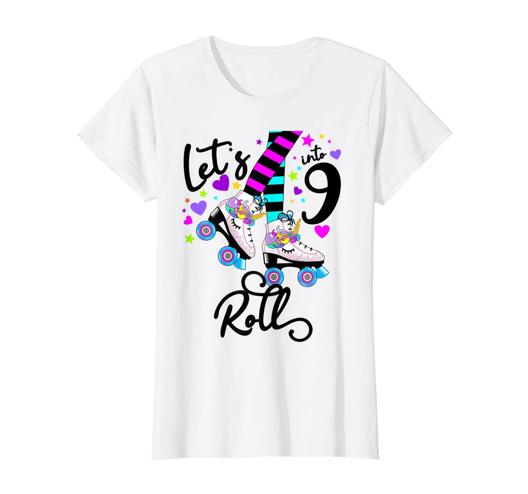 Funny shirts V-neck Tank top Hoodie sweatshirt usa uk au ca gifts for 9th Roller Skate birthday T-shirt -let's Roll Unicorn Shirt 1978399