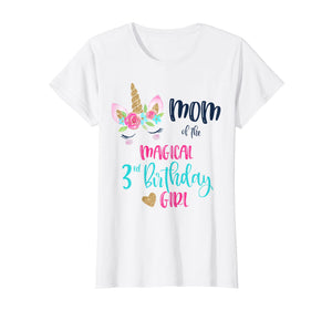 Funny shirts V-neck Tank top Hoodie sweatshirt usa uk au ca gifts for Womens Unicorn Mom of the 3rd Birthday Girl Shirt Matching Daughter 1240227