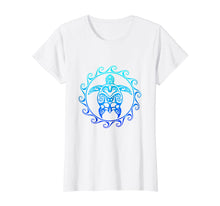 Load image into Gallery viewer, Ocean Blue Tribal Hawaiian Sea Turtle T-shirt
