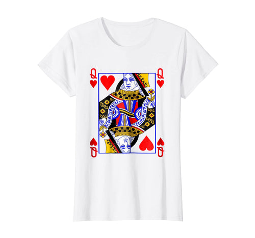 Funny shirts V-neck Tank top Hoodie sweatshirt usa uk au ca gifts for Queen of Hearts Playing Card Poker Card Costume Tee Shirt 1041016