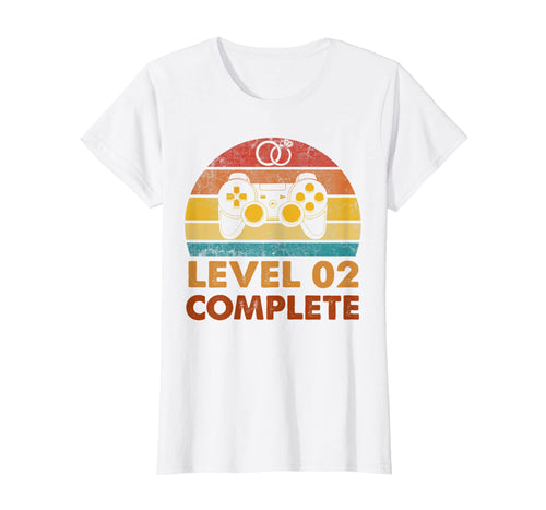 Funny shirts V-neck Tank top Hoodie sweatshirt usa uk au ca gifts for Vintage 2nd Wedding Anniversary - Level 2 Complete T-Shirt 1179002