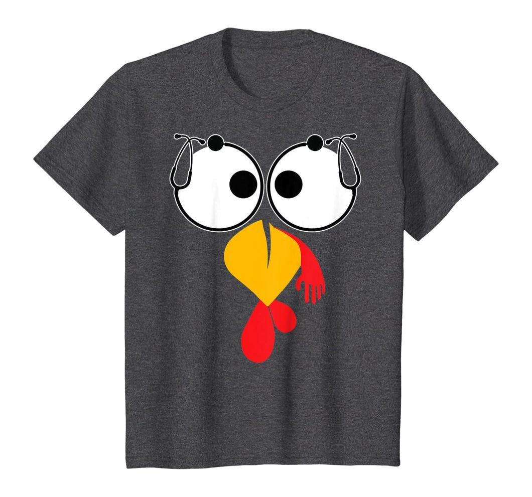 Stethoscope Turkey Face Nurse Thanksgiving Funny Nurse Gifts T-Shirt