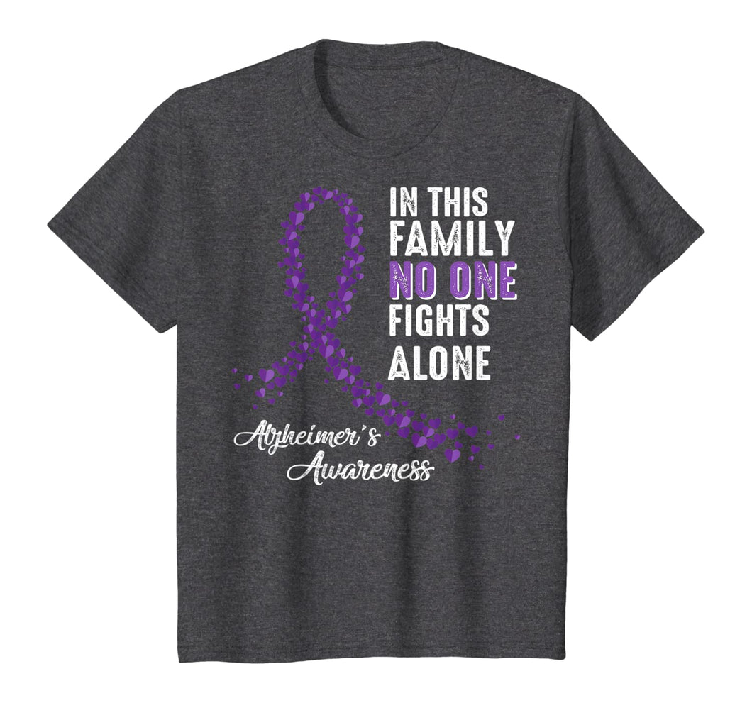 This Family No One Fights Alone Alzheimer's Awareness Tshirt