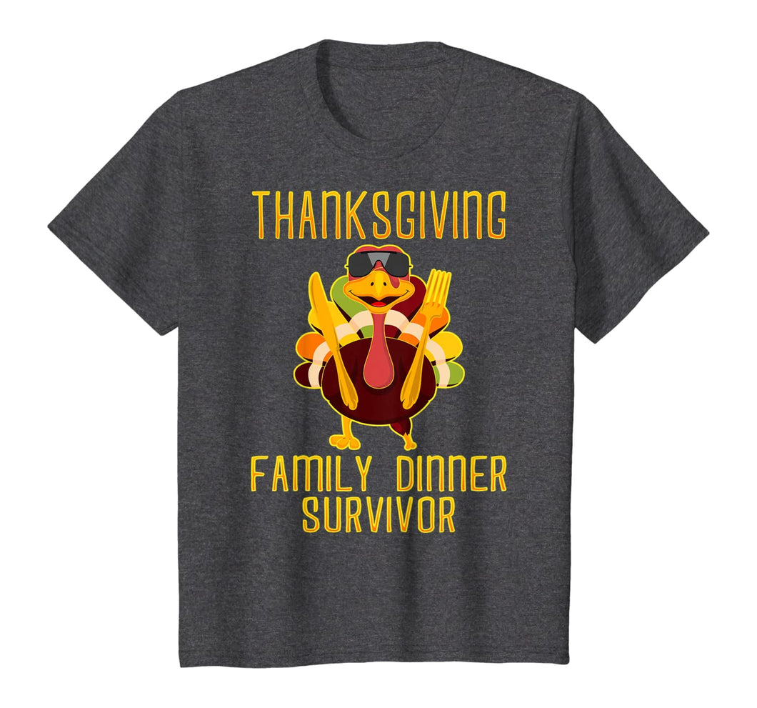 Thanksgiving Family Dinner Survivor Turkey Funny T-Shirt