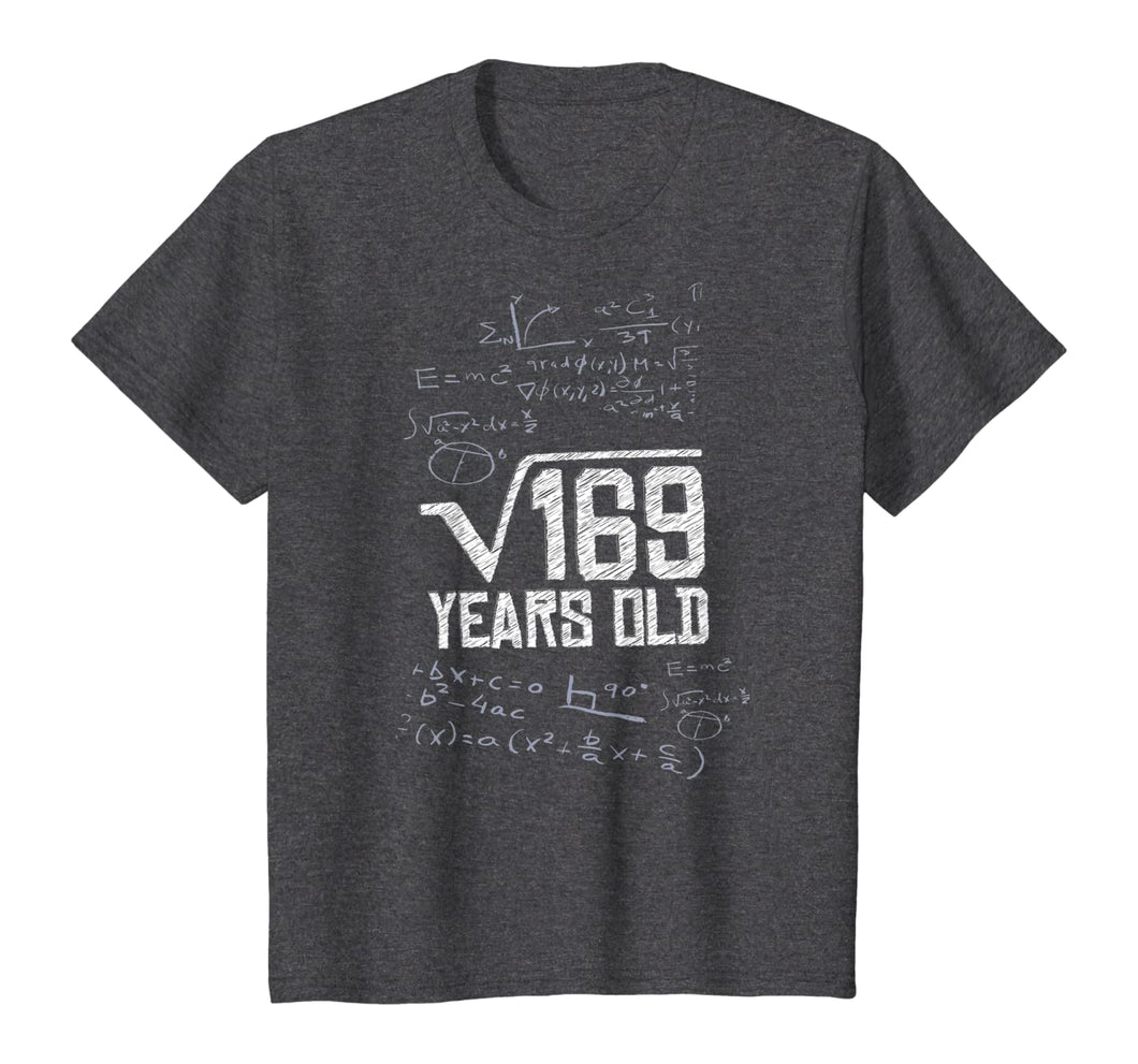 Square Root Of 169 Years Old 13th Birthday Funny Math Gifts T-Shirt