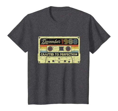 Vintage December 1988 31st birthday Gifts 70s Retro Cassette T-Shirt