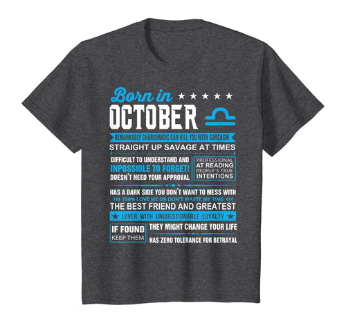 October Birthday Gifts - Born In October Libra T-Shirt T-Shirt