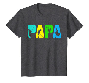 Retro Golfing Papa Tee Shirt. Golf Gifts For Fathers Day