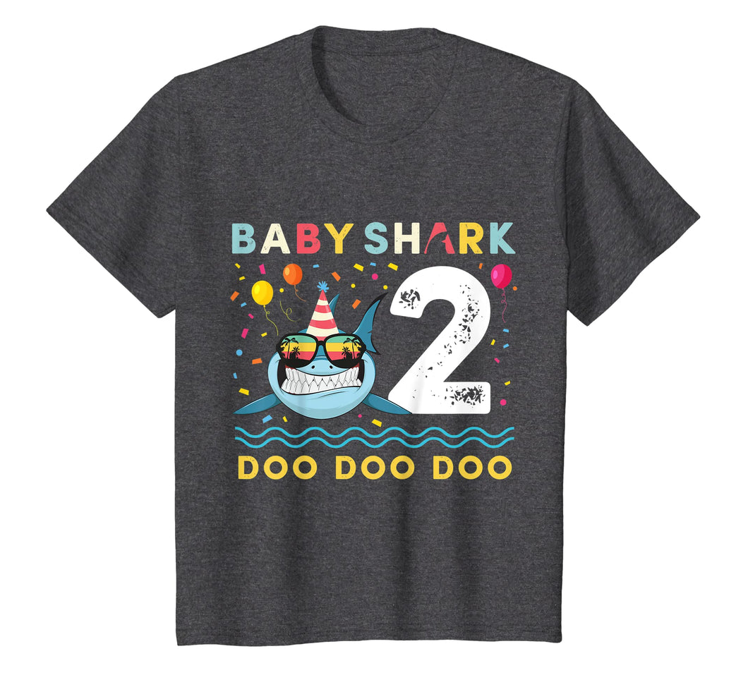Funny shirts V-neck Tank top Hoodie sweatshirt usa uk au ca gifts for Kids Baby Shark Shirt Toddler 2nd birthday 2 Year Old Boy or Girl 837838