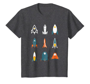 Types of Space Rockets Astronaut Gift Shirt for Kids, Boys