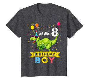 Funny shirts V-neck Tank top Hoodie sweatshirt usa uk au ca gifts for Kids 8 Year Old Shirt 8th Birthday Boy T Rex Dinosaur T Shirt 2262090