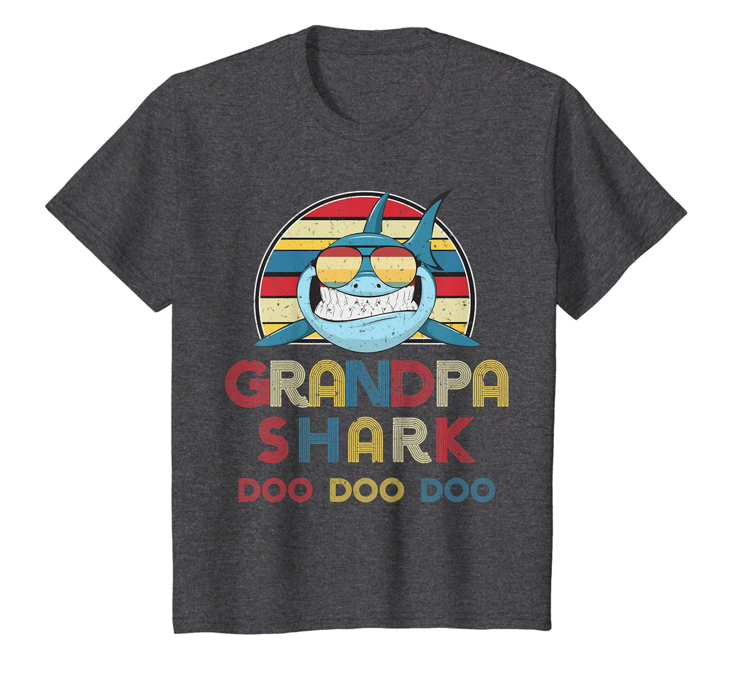 Retro Vintage Grandpa Sharks Tshirt gift for Mens