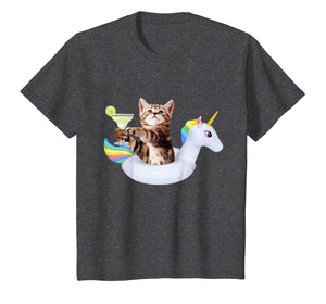 Summer Kitty With Margarita & Unicorn Float Funny Cat Shirt