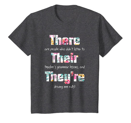 There Their They're T shirt English Grammar Funny Teacher