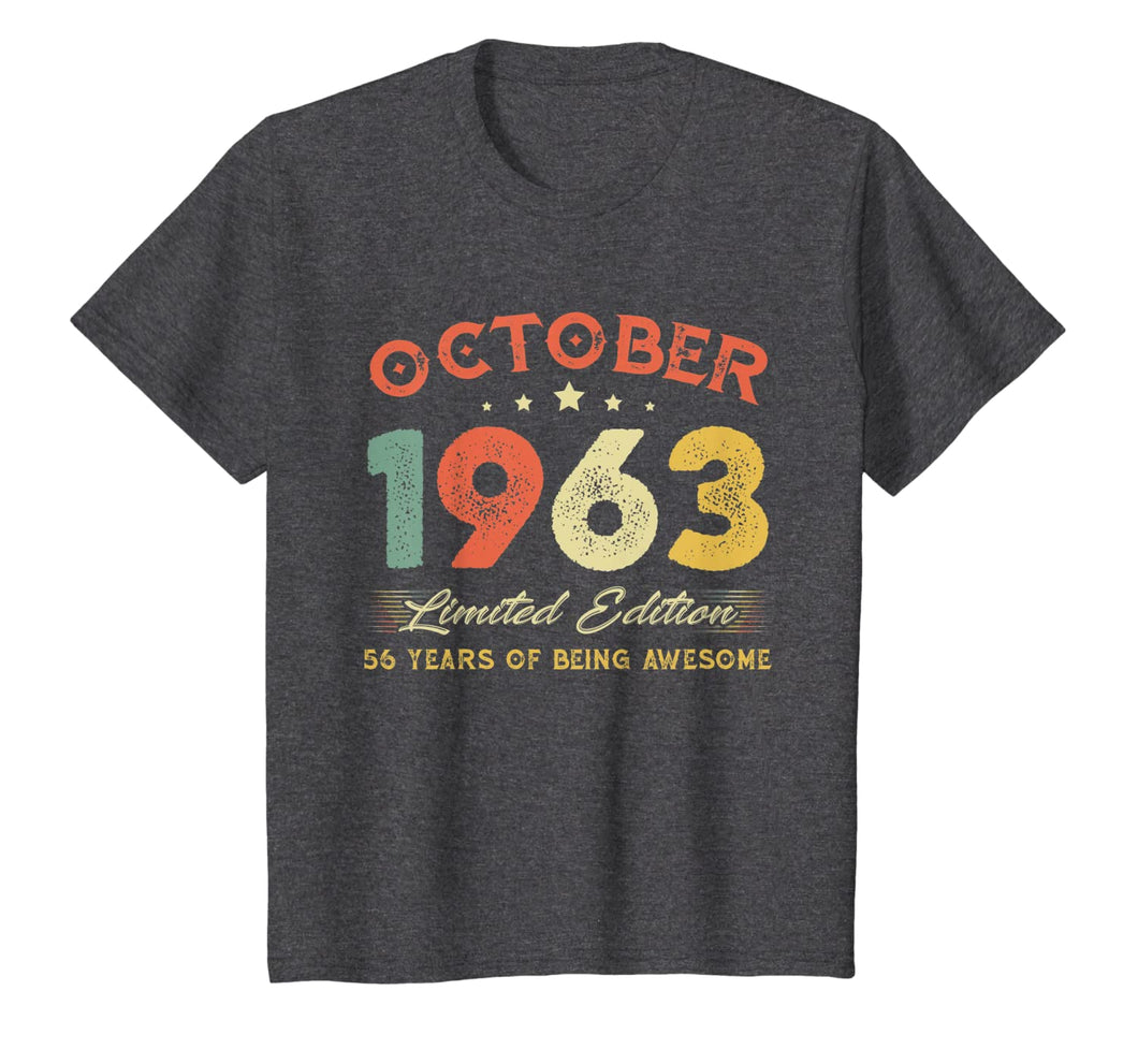 October 1963 56 Years Old Vintage 56th Birthday Gifts T-Shirt