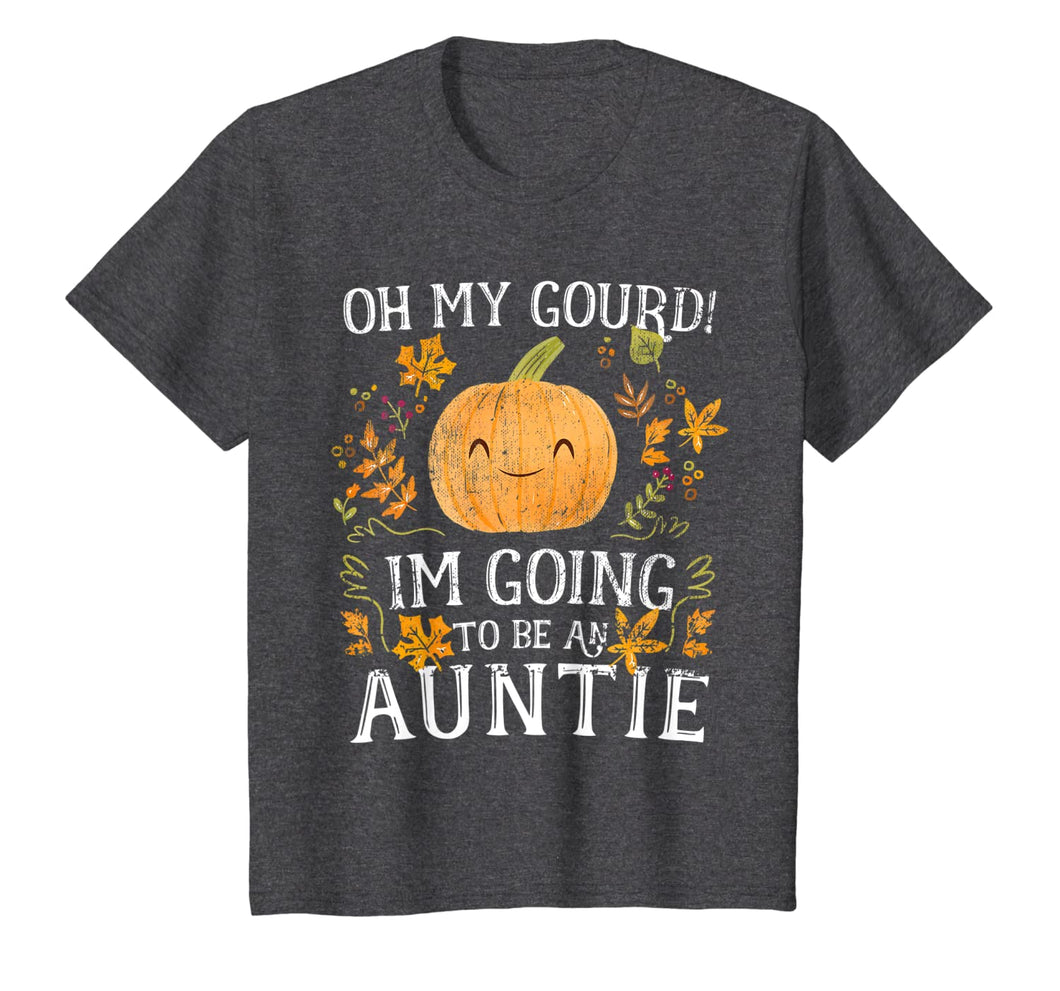 Oh My Gourd Im Going To Be Auntie Pumpkin Cute Funny Pun T-Shirt