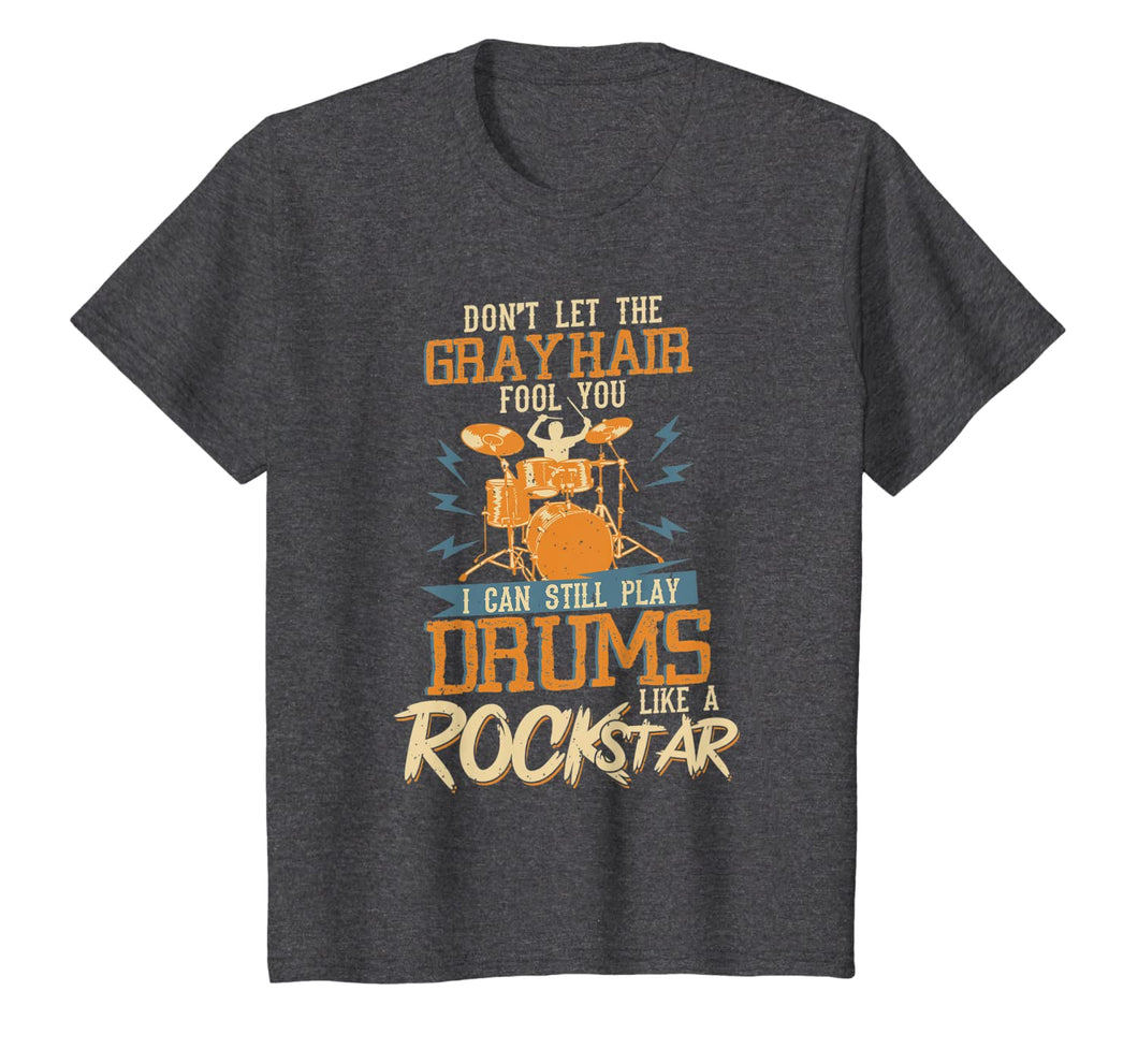 Rock Star Drummer T Shirt Drums Drumming Gift Drummers Tee