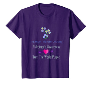 Funny shirts V-neck Tank top Hoodie sweatshirt usa uk au ca gifts for Alzheimer's Awareness Heart Never Forgets T-Shirt 20168