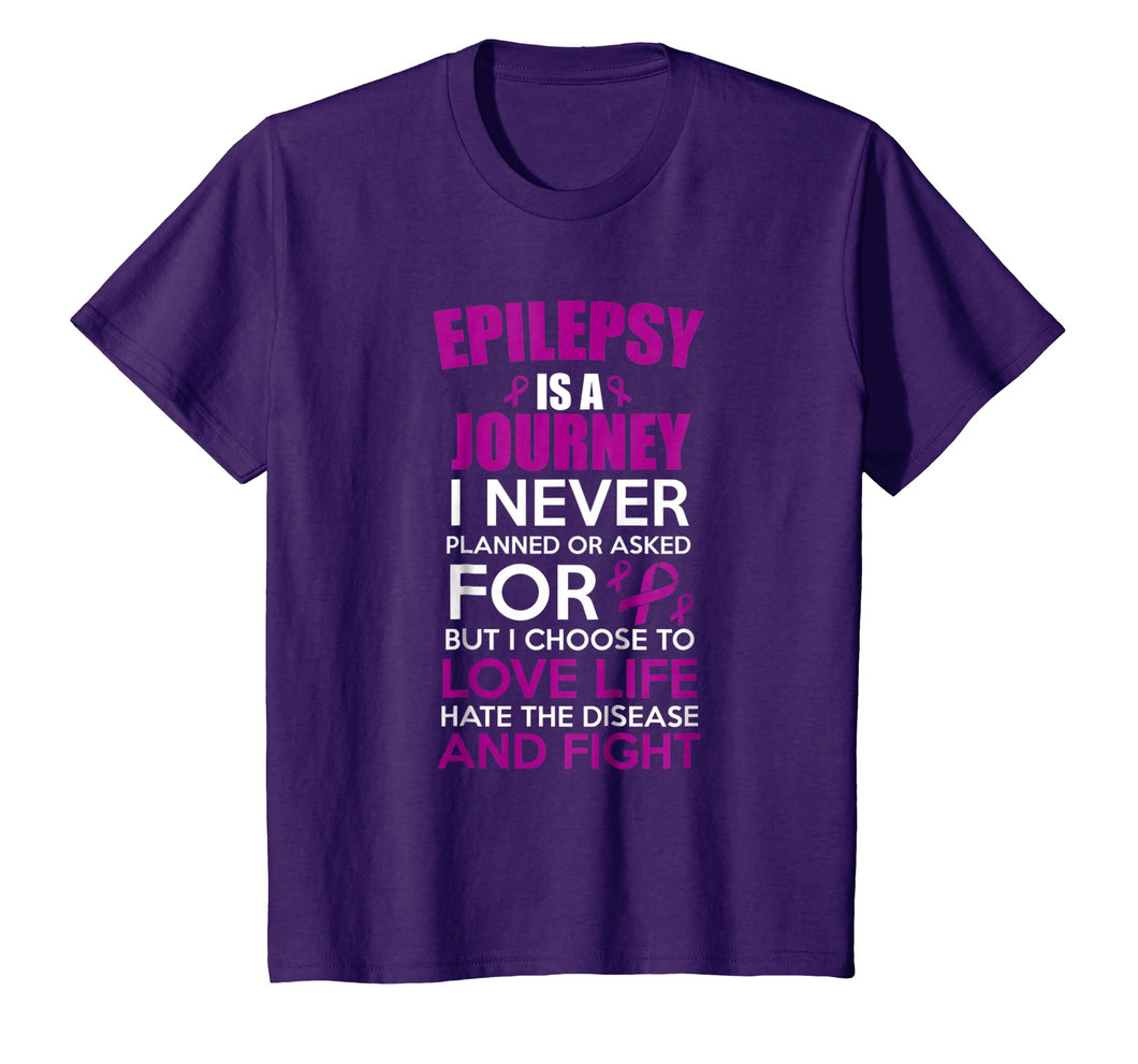 Funny shirts V-neck Tank top Hoodie sweatshirt usa uk au ca gifts for Epilepsy is a Journey I Fight! Epilepsy Awareness T-Shirt 2468273