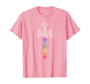 Funny shirts V-neck Tank top Hoodie sweatshirt usa uk au ca gifts for Dice Sword Gay Pride LGBT D20 Set RPG Tabletop Rainbow Nerdy T-Shirt 360208