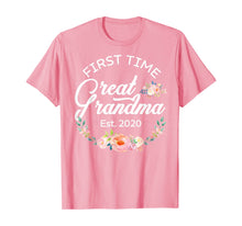 Load image into Gallery viewer, Womens Promoted to Great Grandma Est 2020 First Time Gift TShirt360286
