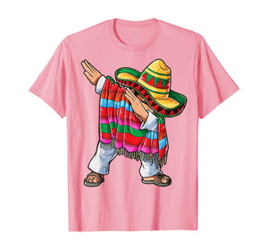 Dabbing Mexican Poncho Cinco de Mayo Men Sombrero Funny Dab T-Shirt 132892
