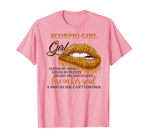 Scorpio Girl Hated by many Biting lips Tshirt Birthday Gifts 144317