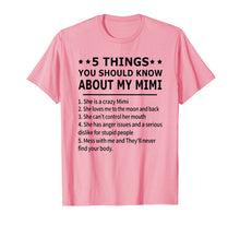Load image into Gallery viewer, Funny shirts V-neck Tank top Hoodie sweatshirt usa uk au ca gifts for 5 things you should know about my mimi T-shirt 2403016
