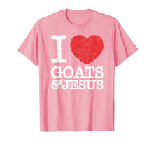 Load image into Gallery viewer, Funny shirts V-neck Tank top Hoodie sweatshirt usa uk au ca gifts for I Love Goats &amp; Jesus Vintage Christian Lover Gift T-Shirt 2983633
