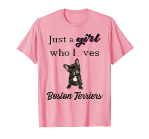 Funny shirts V-neck Tank top Hoodie sweatshirt usa uk au ca gifts for Cute Boston Terrier Gift Shirt For Girls 1095761